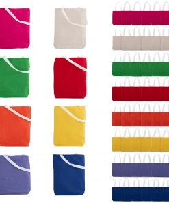 10" x 2" x 12" Medium Canvas Tote Bag Assortment - 50 Pc.
