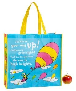 19" x 17 1/2" Large Nonwoven Dr. Seuss™ Oh, the Places You’ll Go Tote Bags