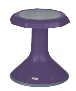 ECR4Kids 15" ACE Wobble Stool - Active Flexible Seating Chair for Kids - Classrooms and Home - Eggplant
