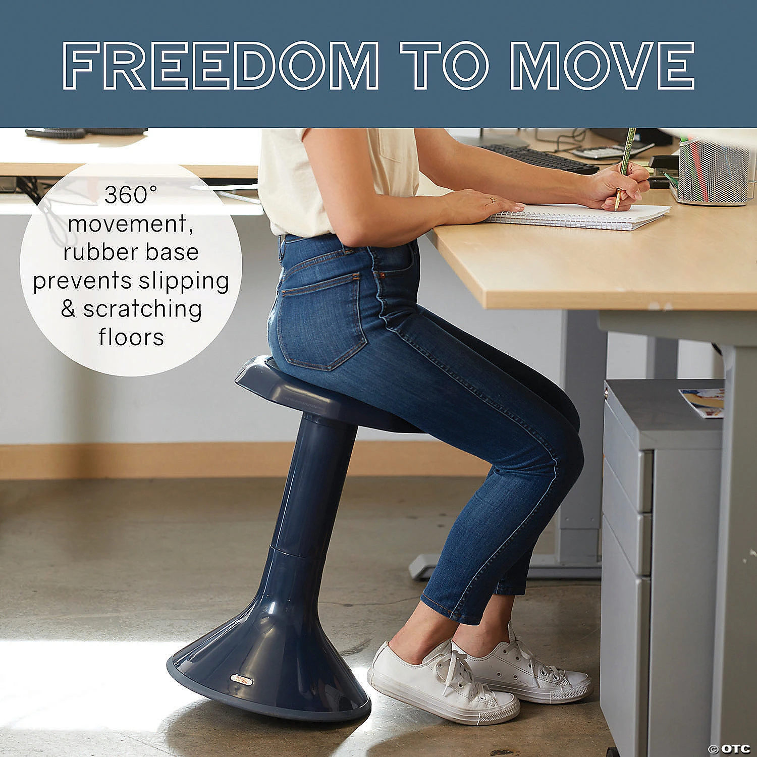 ECR4Kids 15" ACE Wobble Stool - Active Flexible Seating Chair for Kids - Classrooms and Home - Eggplant - Image 3