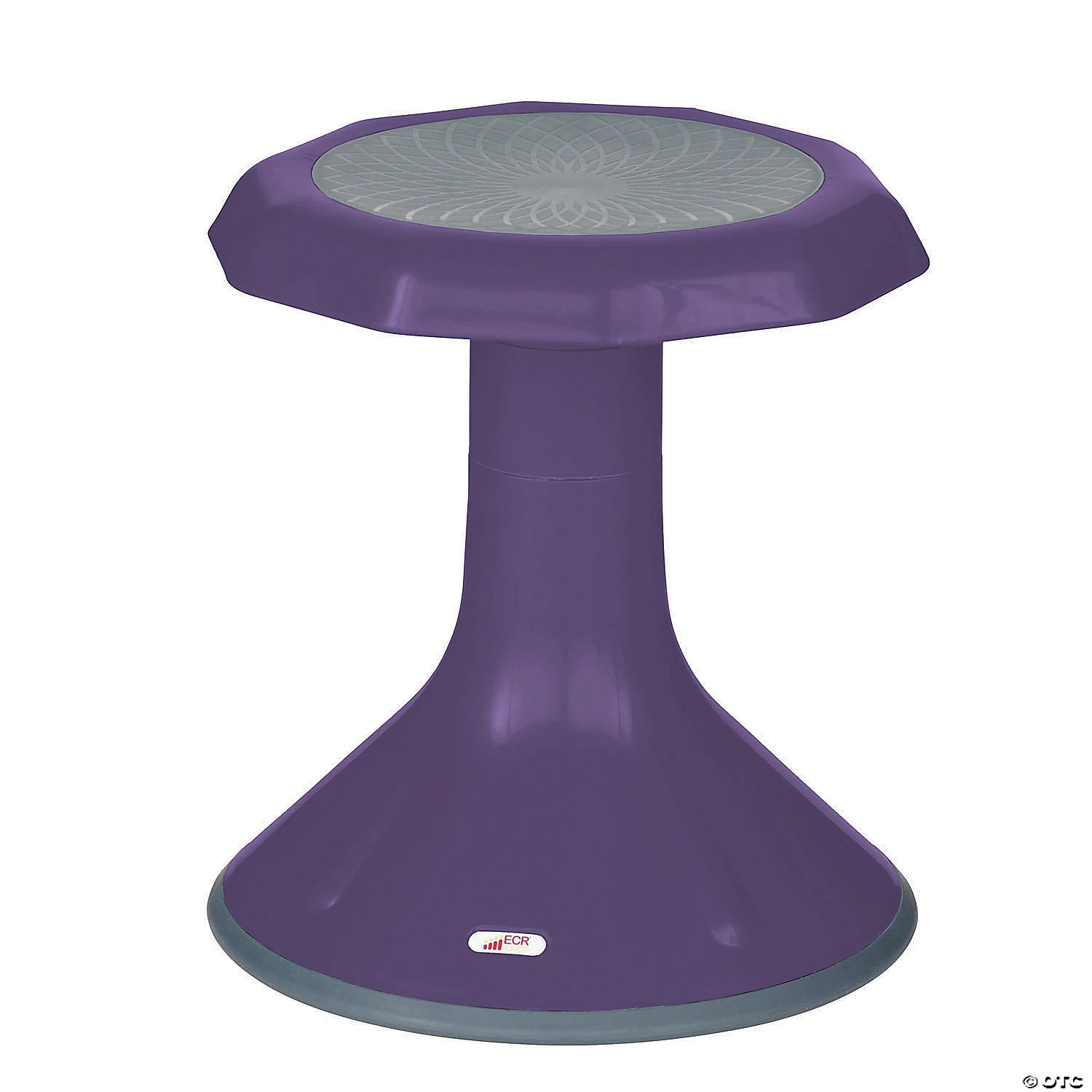 ECR4Kids 15" ACE Wobble Stool - Active Flexible Seating Chair for Kids - Classrooms and Home - Eggplant