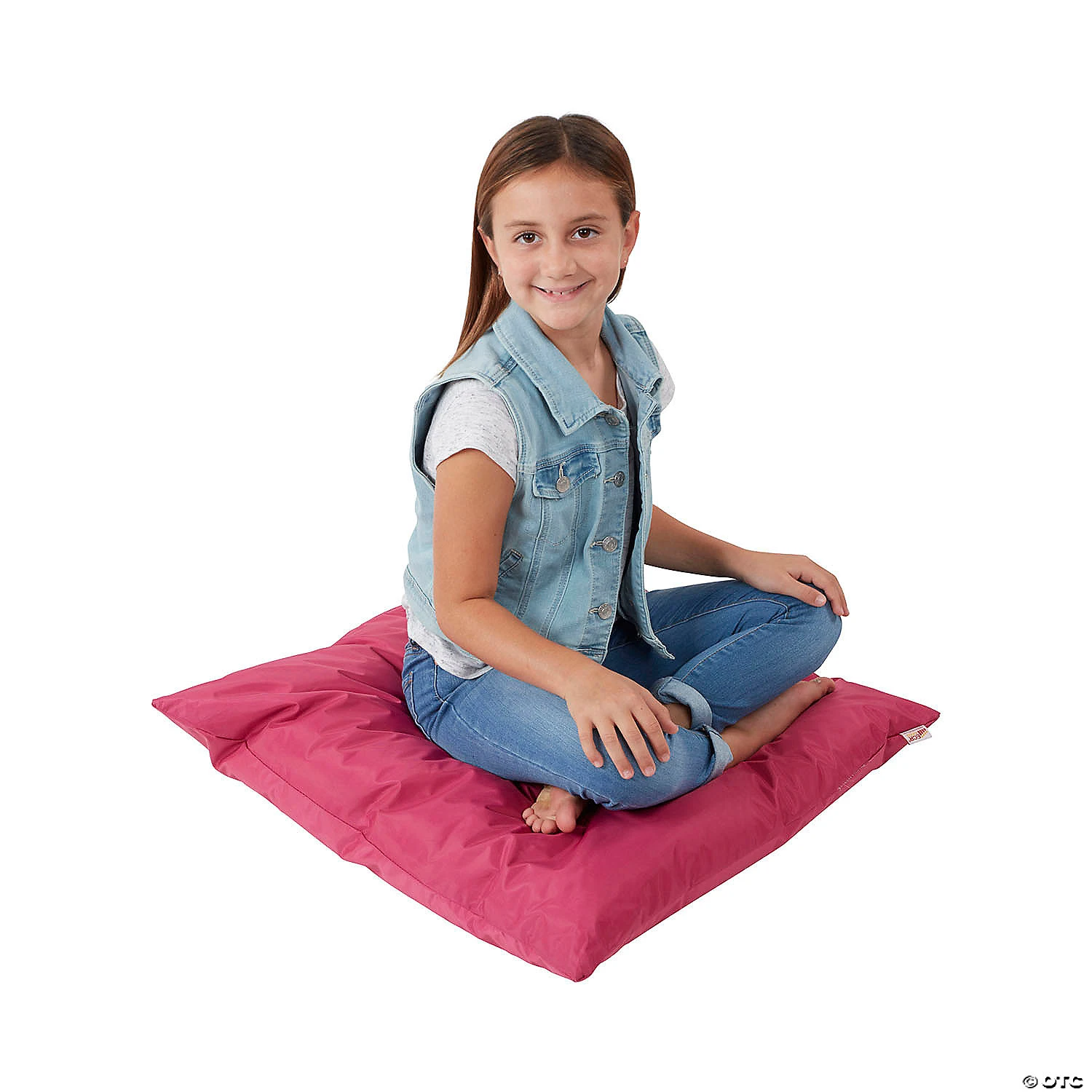 ECR4Kids 27in Jumbo Floor Pillow - Raspberry