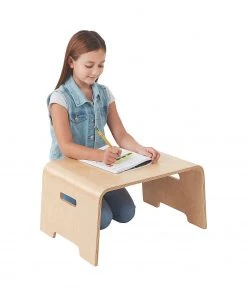 ECR4Kids Bentwood Lap Desk, Children's Wood Portable Activity Table, Floor Desk-Natural