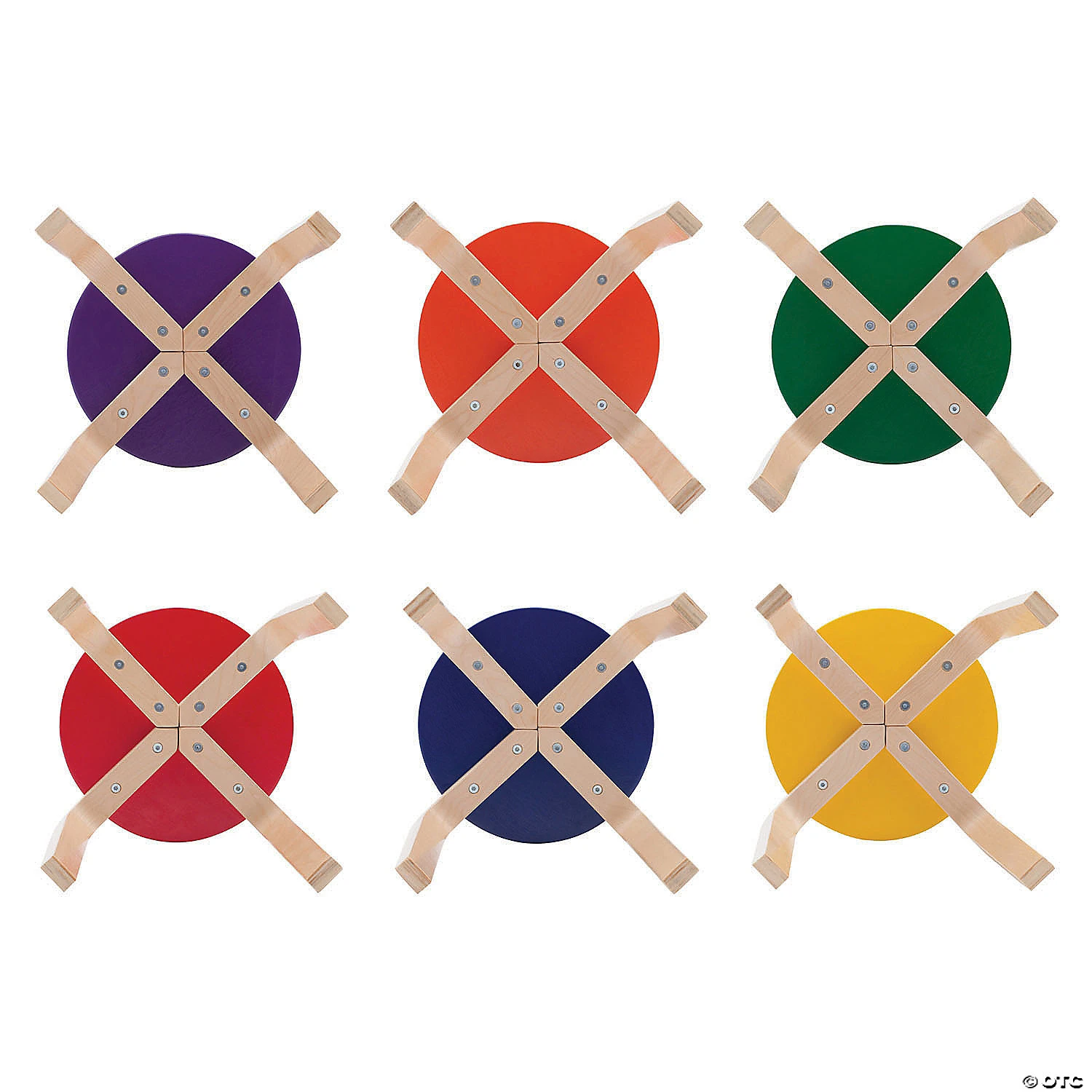 ECR4Kids Bentwood Stacking Stools for Kids, Playroom/Daycare Flexible Seating 6-Piece Set - Assorted - Image 5