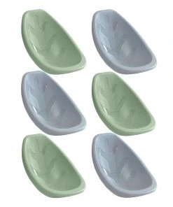 ECR4Kids Leaf Floor Seat 6-Piece - Sage/Grey