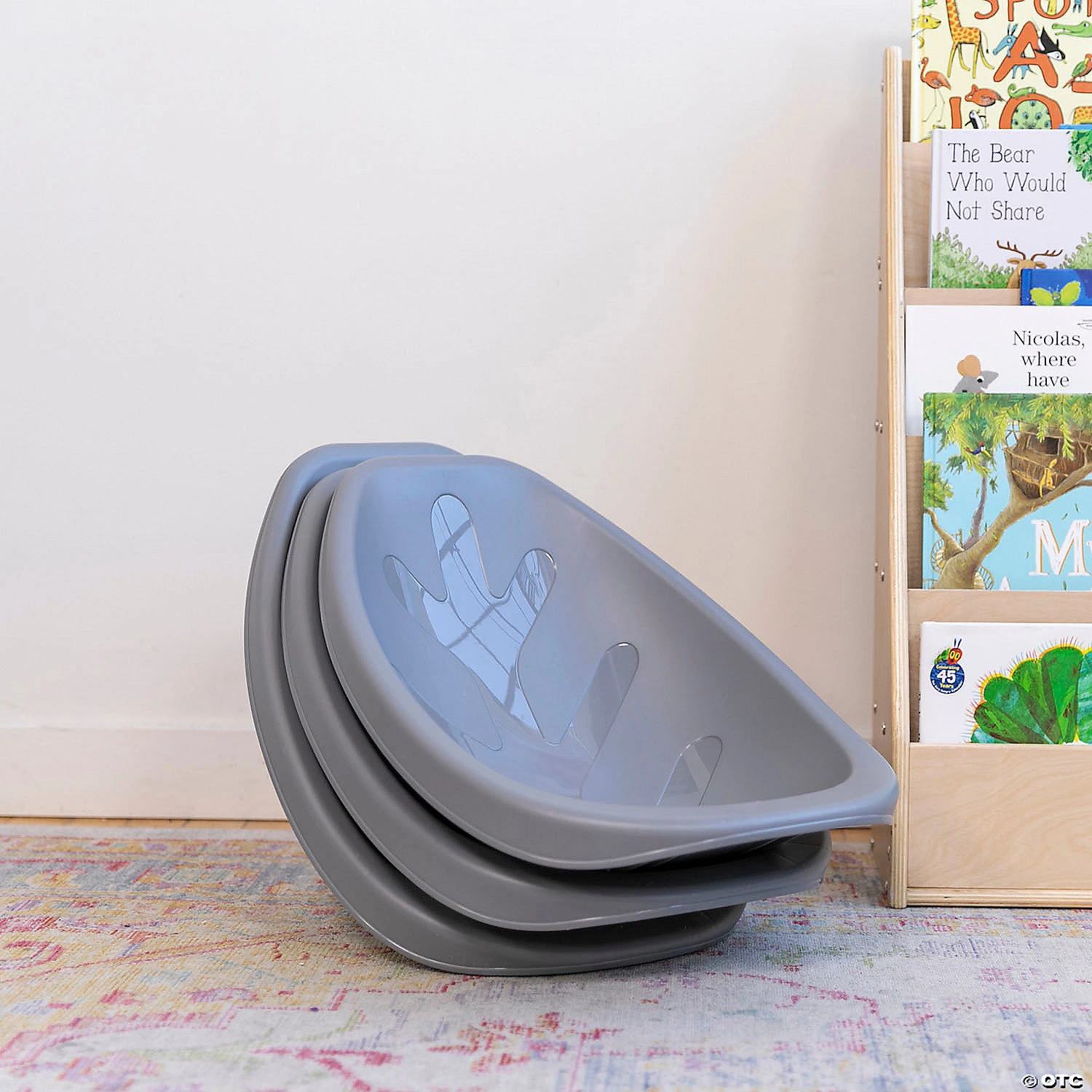 ECR4Kids Leaf Floor Seat 6-Piece - Sage/Grey - Image 5