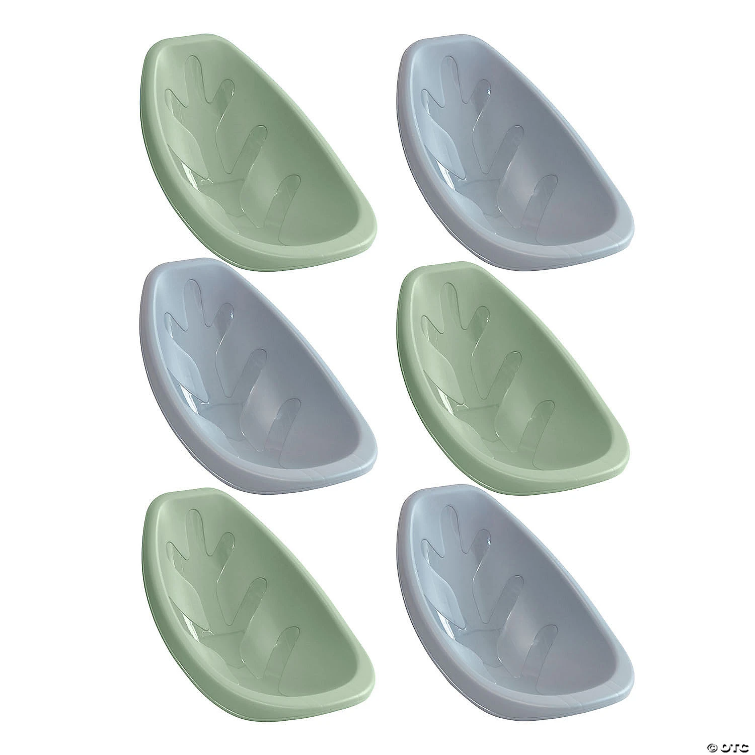 ECR4Kids Leaf Floor Seat 6-Piece - Sage/Grey