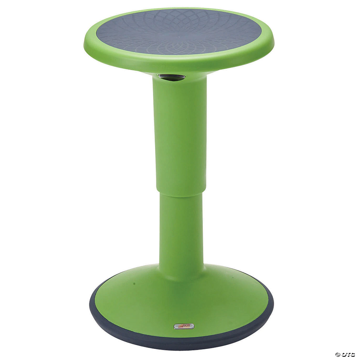 ECR4Kids SitWell Height-Adjustable Wobble Stool - Active Flexible Seating Chair for Kids and Adults - School and Officel - Grassy Green