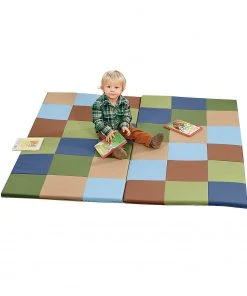 ECR4Kids Softzone Patchwork Toddler Foam Play Activity Mat, 58" Square - Contemporary