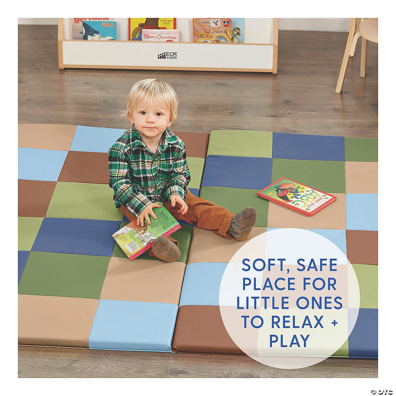 ECR4Kids Softzone Patchwork Toddler Foam Play Activity Mat, 58" Square - Contemporary - Image 3