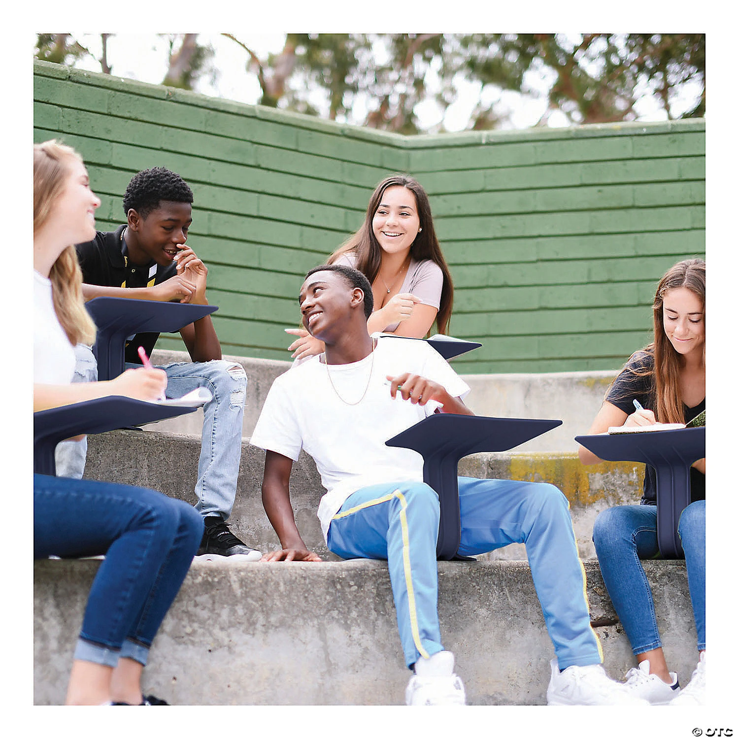 ECR4Kids® The Surf Portable Lap Desk, Flexible Seating - 10 Pack, Navy - Image 5