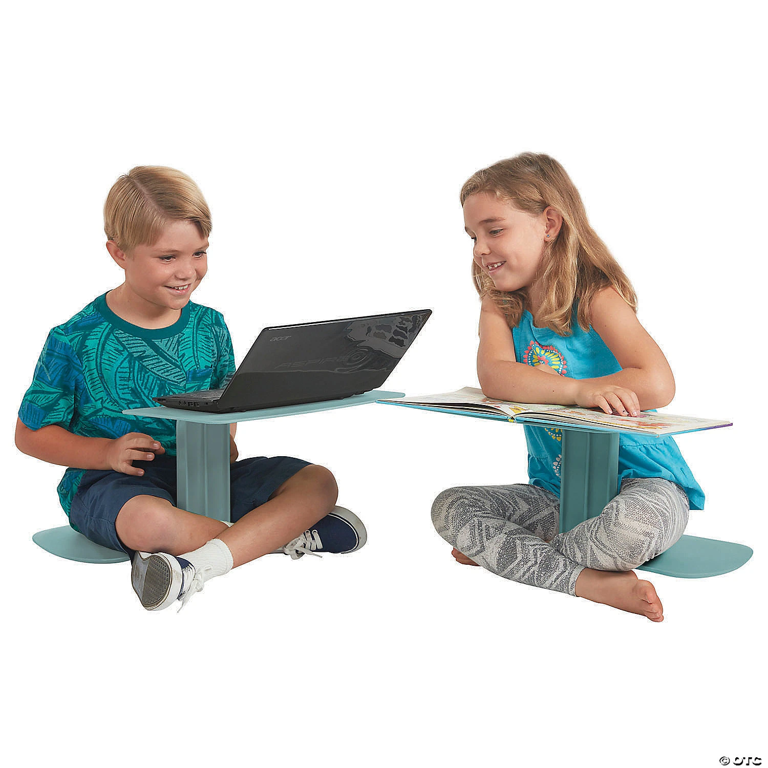 ECR4Kids® The Surf Portable Lap Desk, Flexible Seating - 10 Pack, Sea Foam