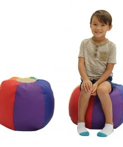 Factory Direct Partners SoftScape Bean Bag Puffs 12 in Height, 2-Pack - Assorted