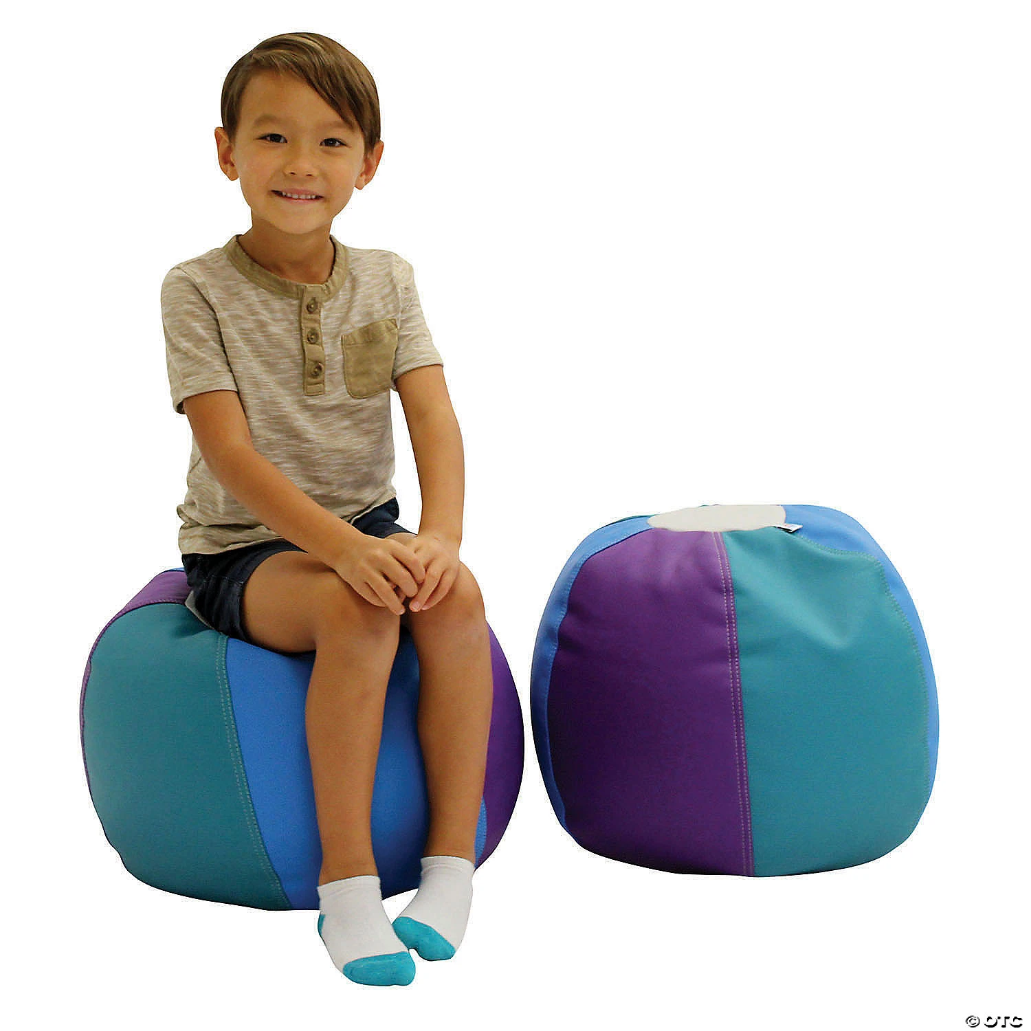 Factory Direct Partners SoftScape Bean Bag Puffs 12 in Height, 2-Pack - Contemporary/Purple