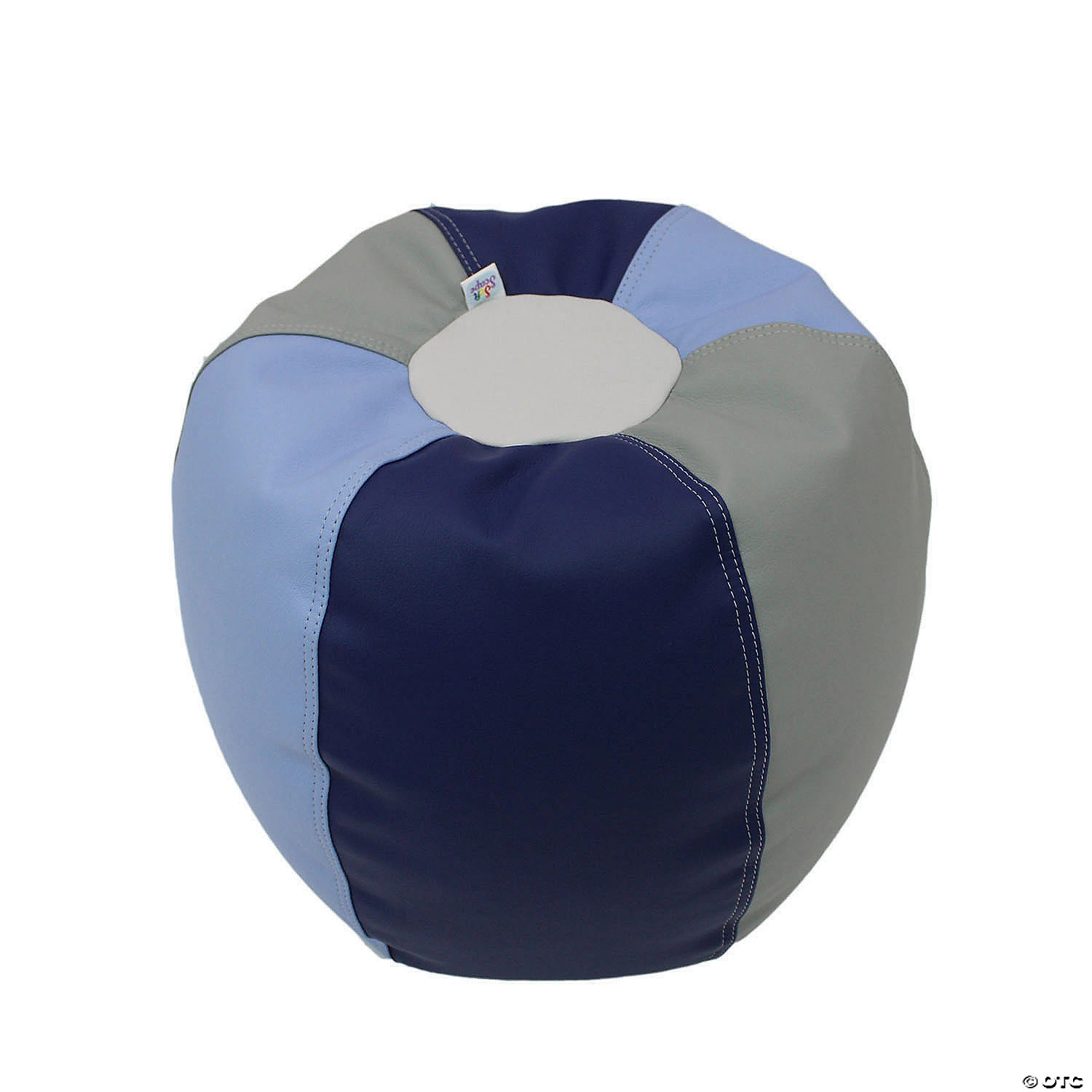 Factory Direct Partners SoftScape Bean Bag Puffs 12 in Height, 2-Pack - Navy/Powder Blue - Image 2