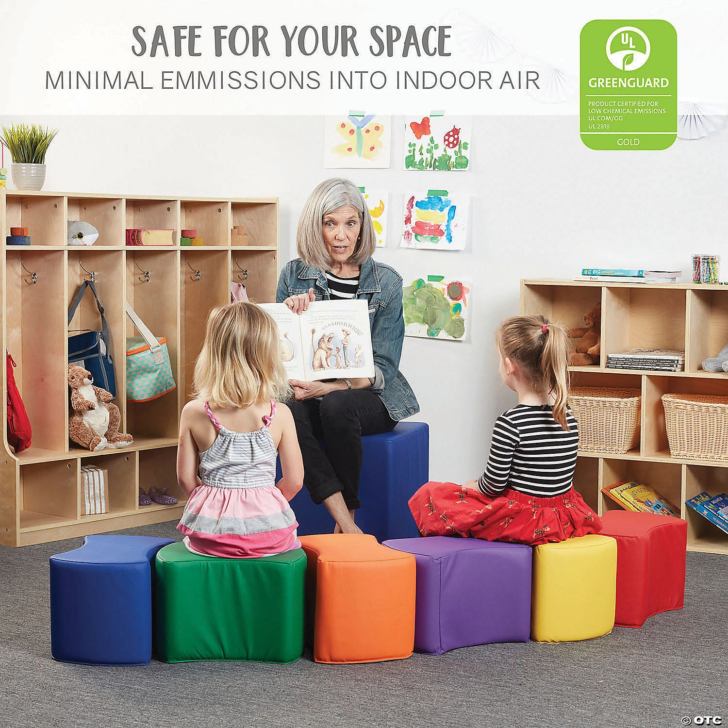 Factory Direct Partners SoftScape Butterfly Seating Set 10 in Height, 6-Piece - Assorted - Image 5