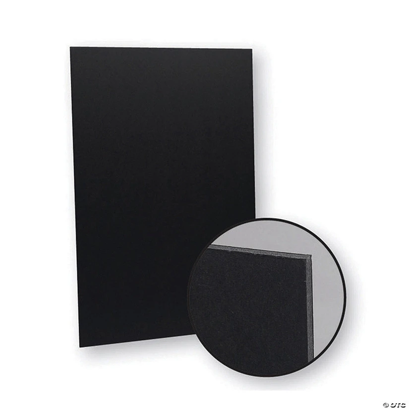 Flipside Black on Black Foam Board, 20" x 30", Pack of 10
