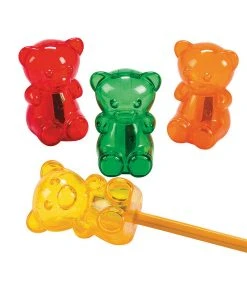 Gummy Teddy Bear Pencil Sharpeners - 24 Pc.