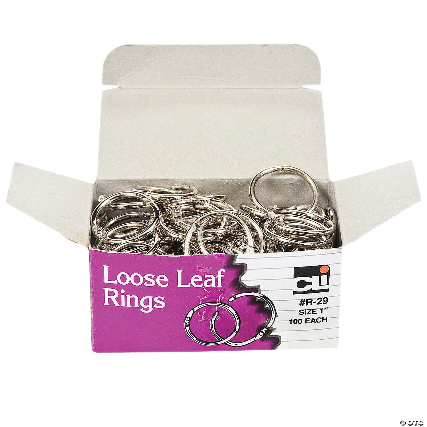 Loose Leaf Book Rings, 1" Diameter, 100 Per Box, 2 Boxes - Image 2