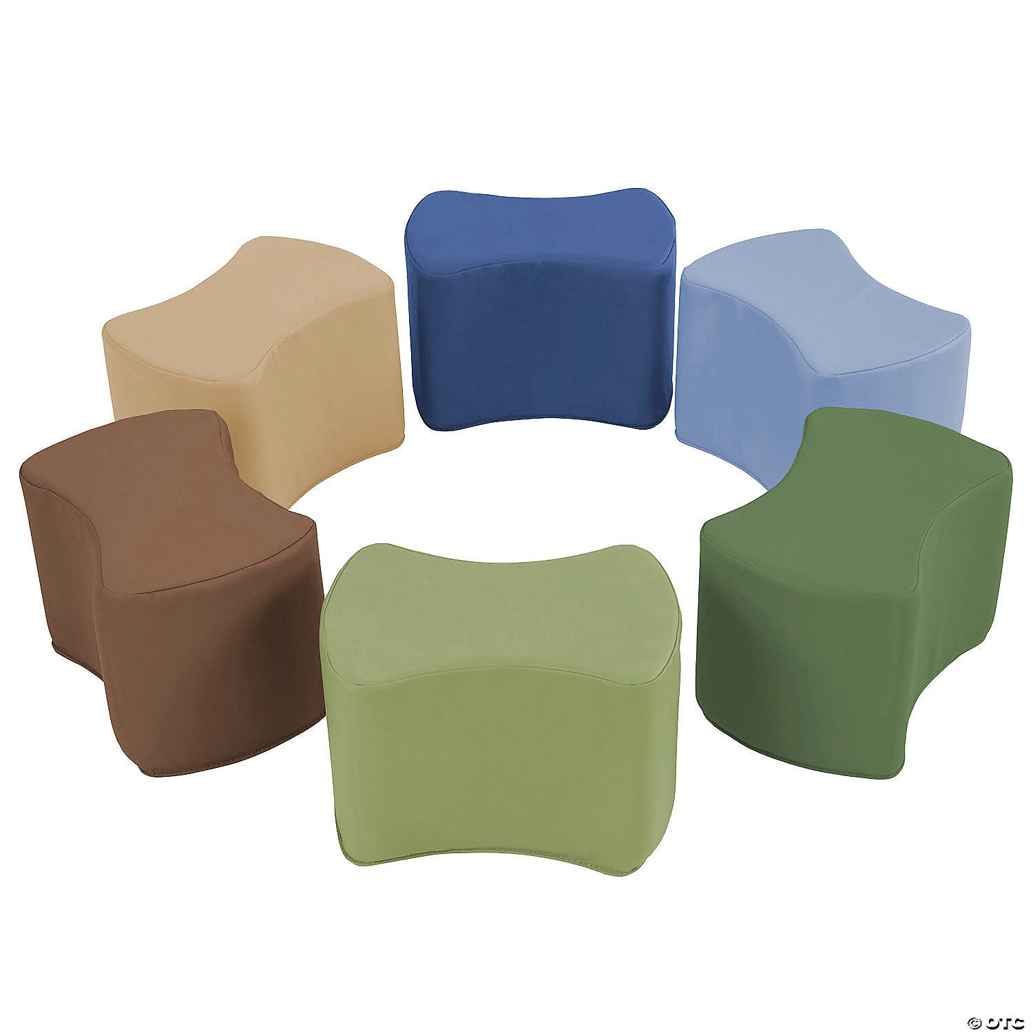 SoftScape Butterfly Seating Set 10" Height, 6-Piece - Earthtone